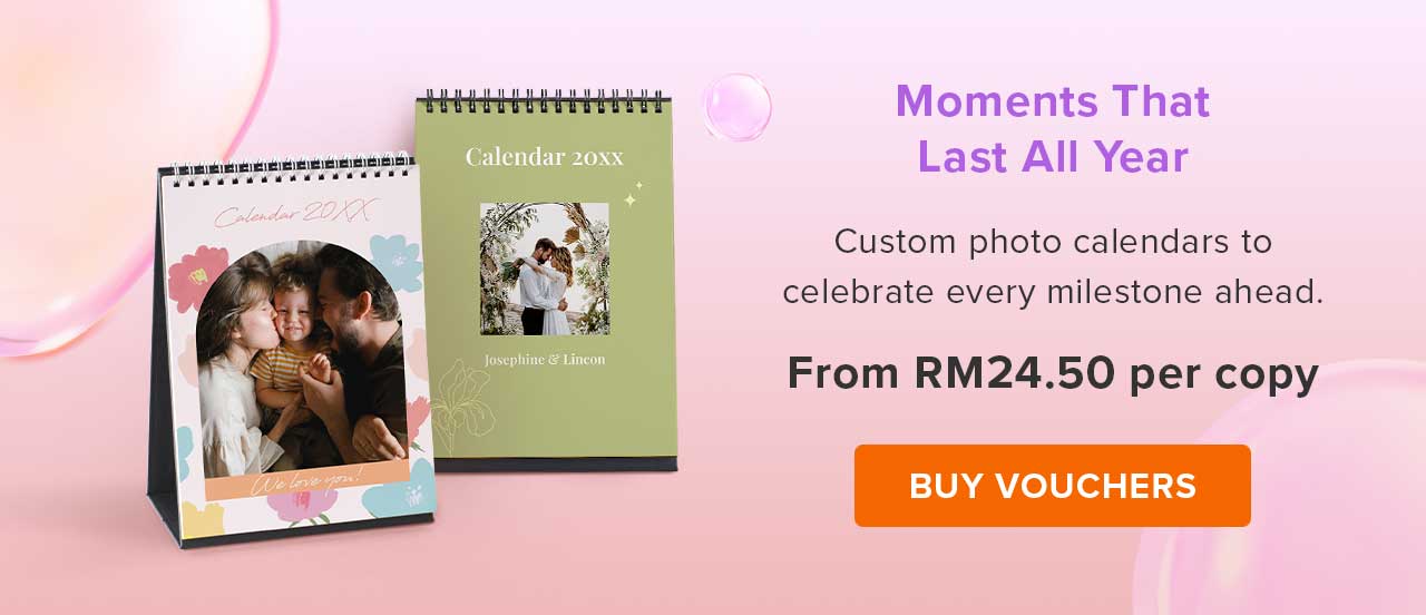 Custom Photo Calendars From RM24.50 per copy