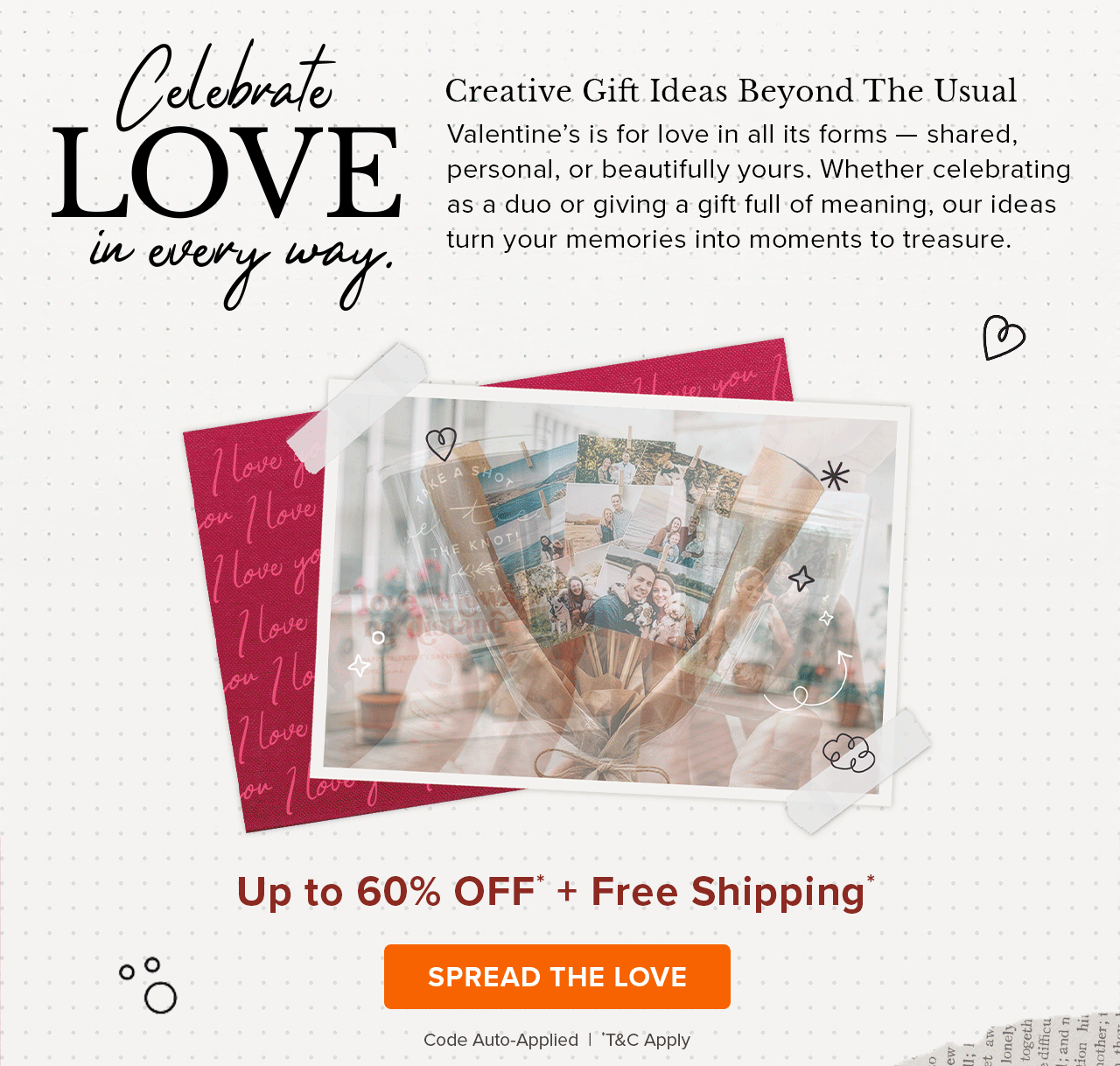 Creative Valentines Gift Ideas | Up to 60% OFF + Free Shipping*