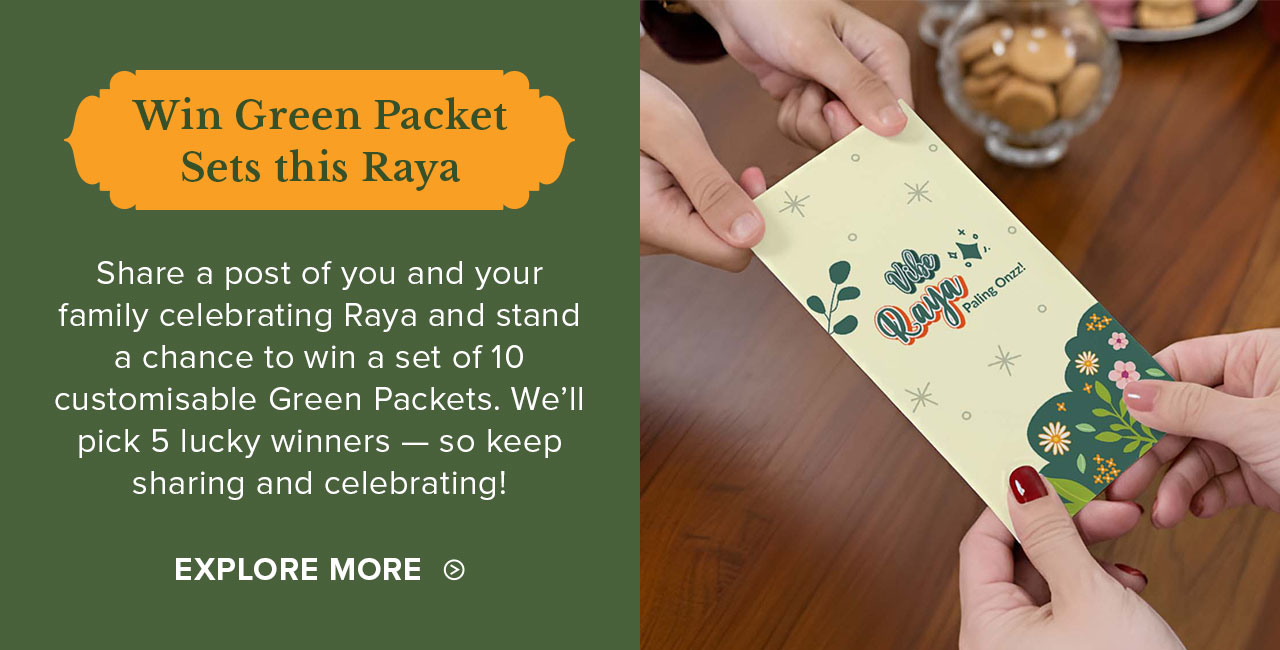 Win Green Packet Sets this Raya