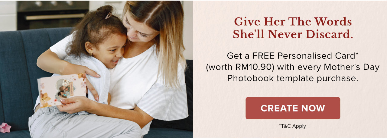 Free Personalised Card with Mother’s Day Photobook Purchase*