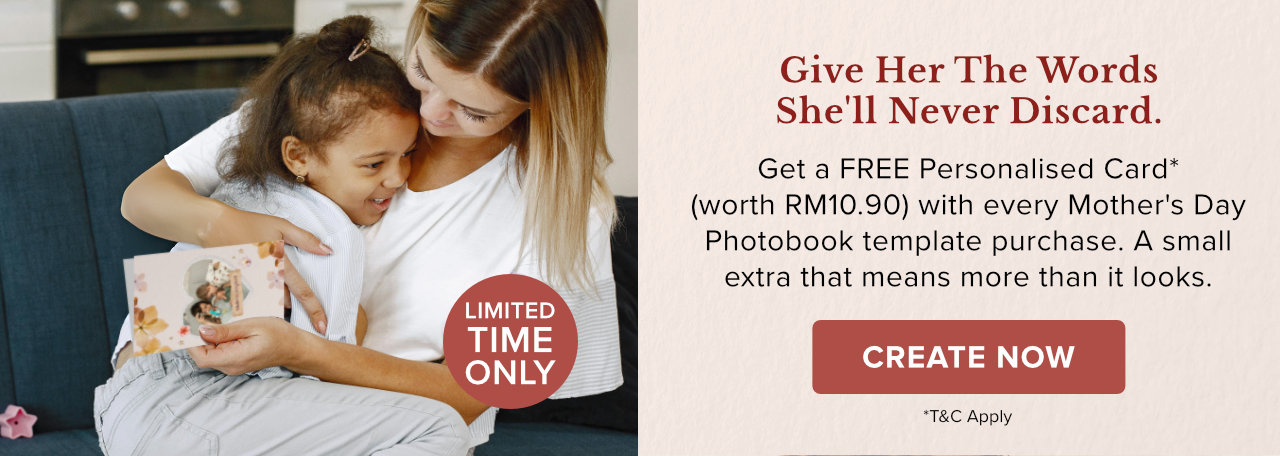 Free Personalised Card with Mother’s Day Photobook Purchase*