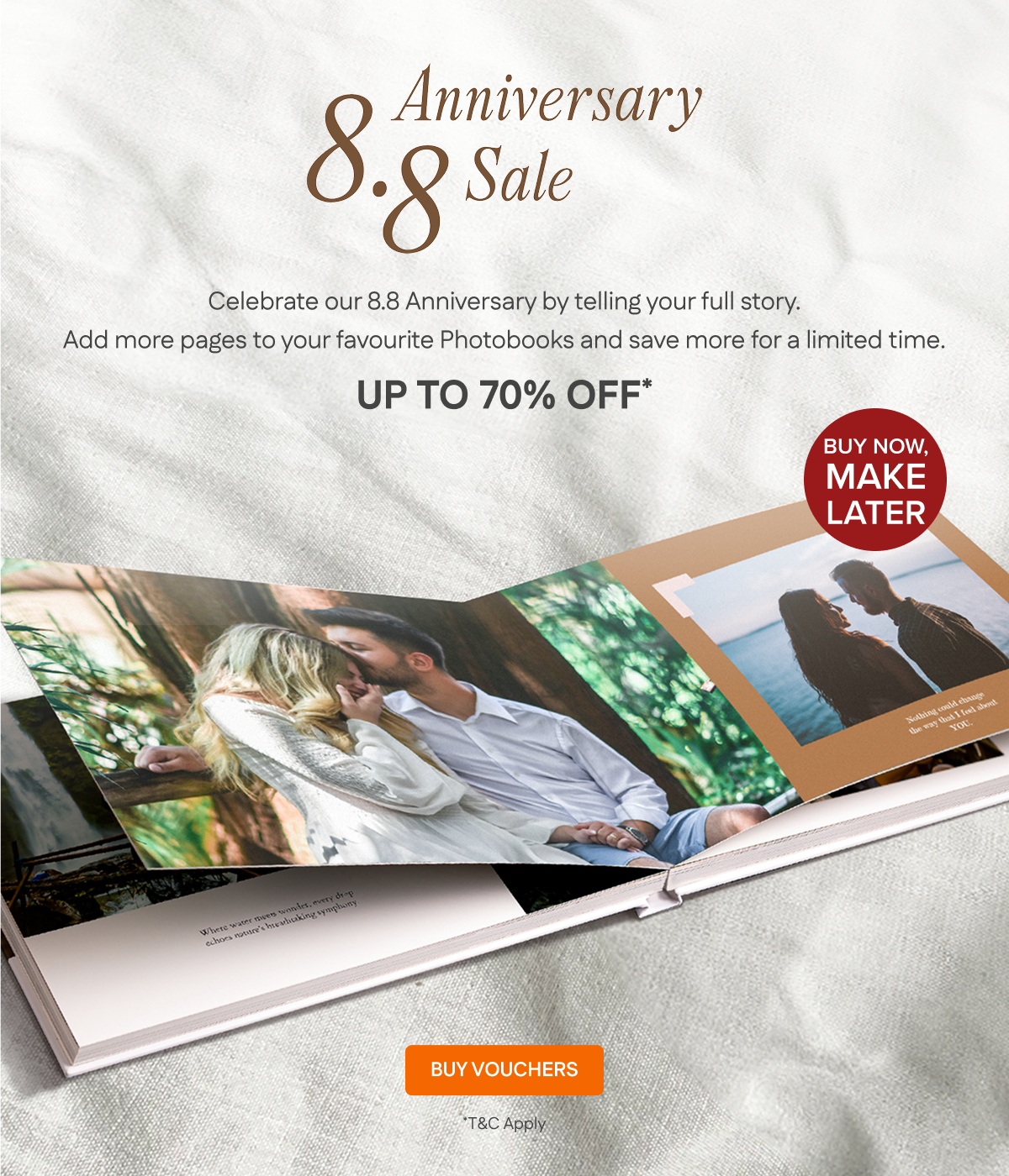8.8 Anniversary Sale Up to 70% OFF Photo Products | Buy Vouchers