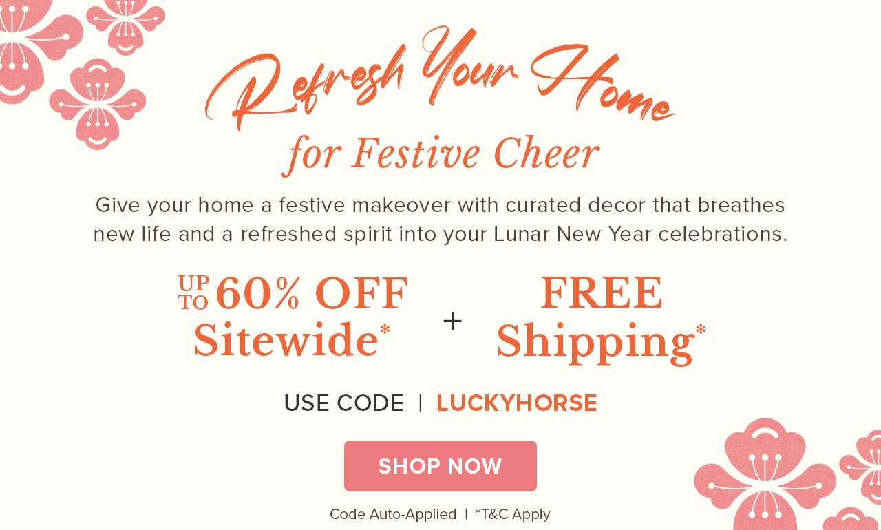 Use code LUCKYHORSE to enjoy up to 60% off sitewide* | Shop now