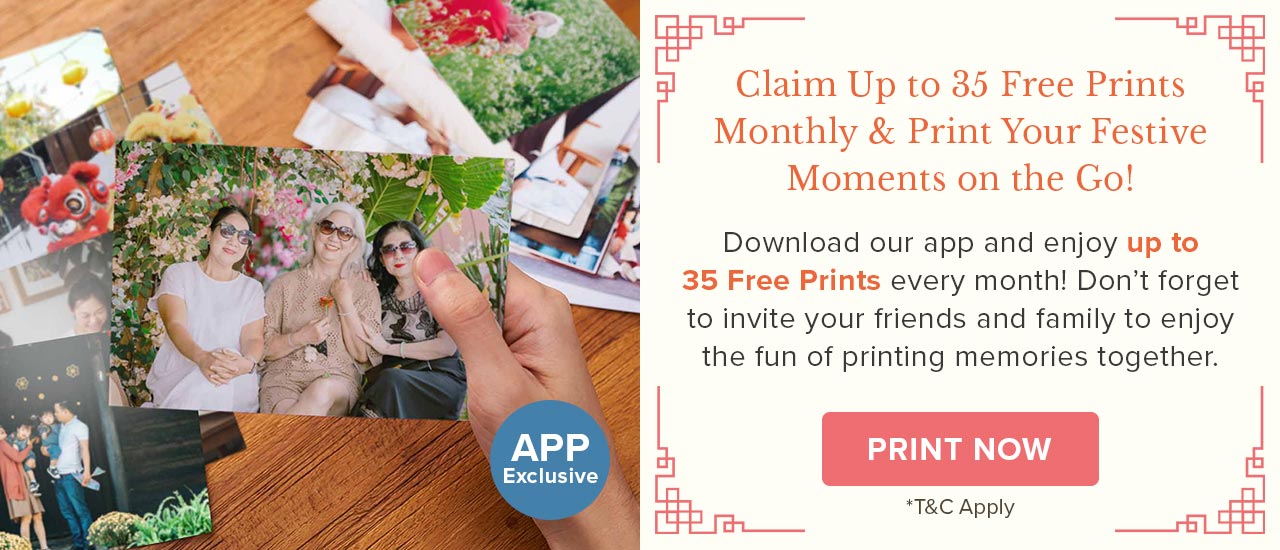 Claim up to 35 Free Prints Monthly & Print Your Festive Moments On The Go