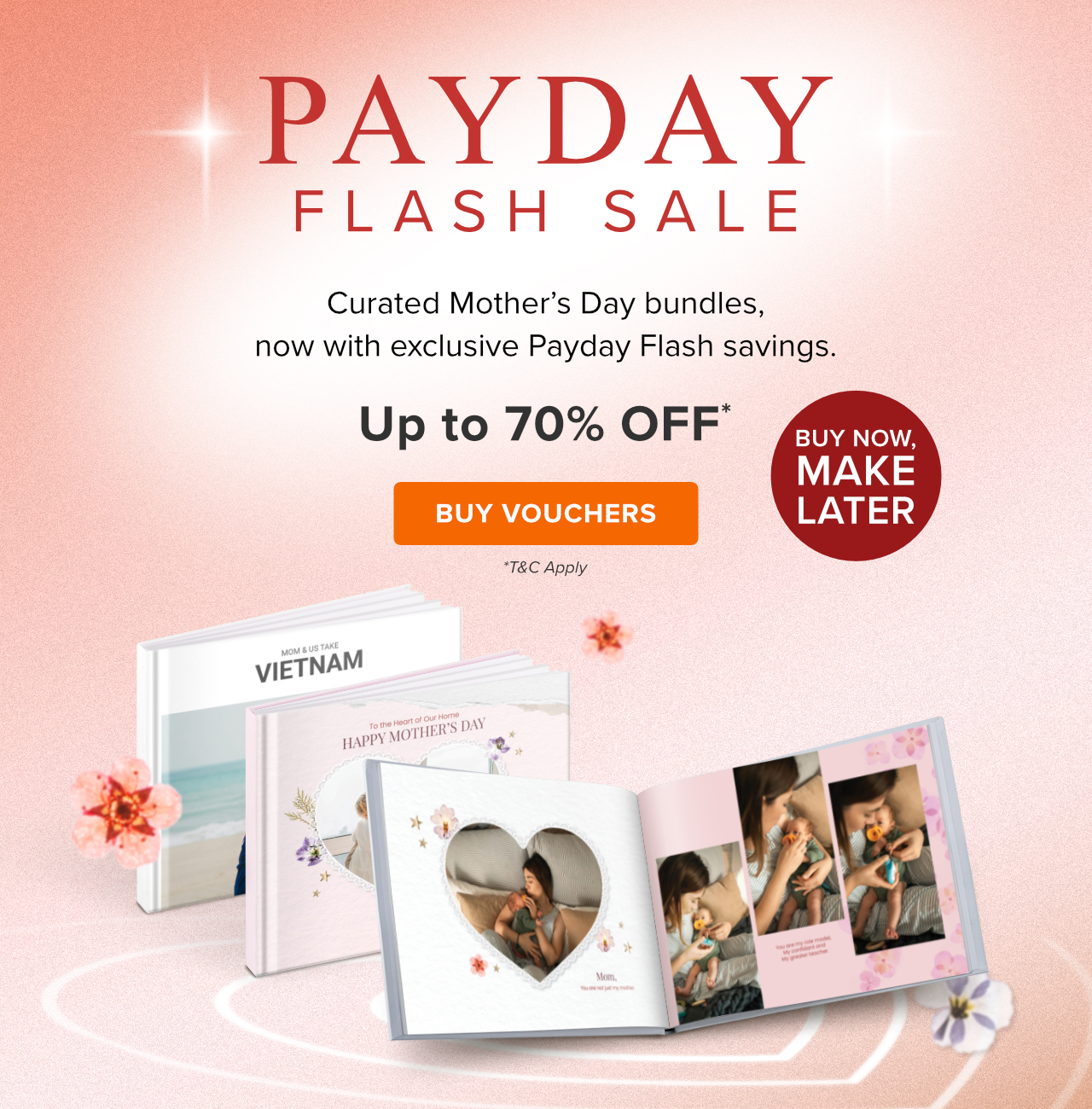 Payday Flash Sale with Up to 70% Off* Prepaid Vouchers