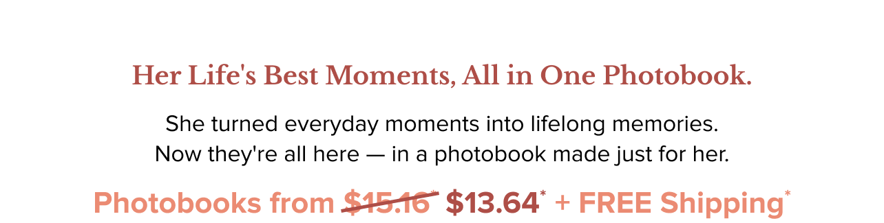 Photobook for Mum from $13.64 with Free Shipping*