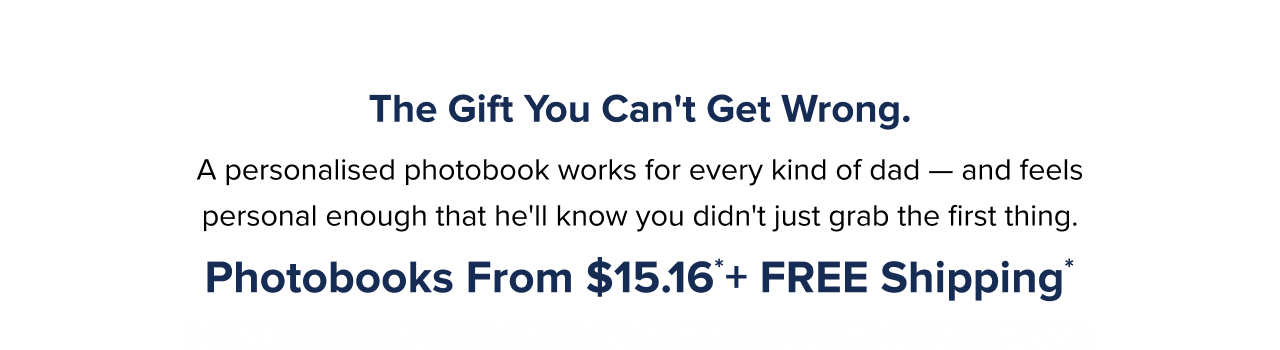 Father's Day Photobook from $15.16 with Free Shipping*
