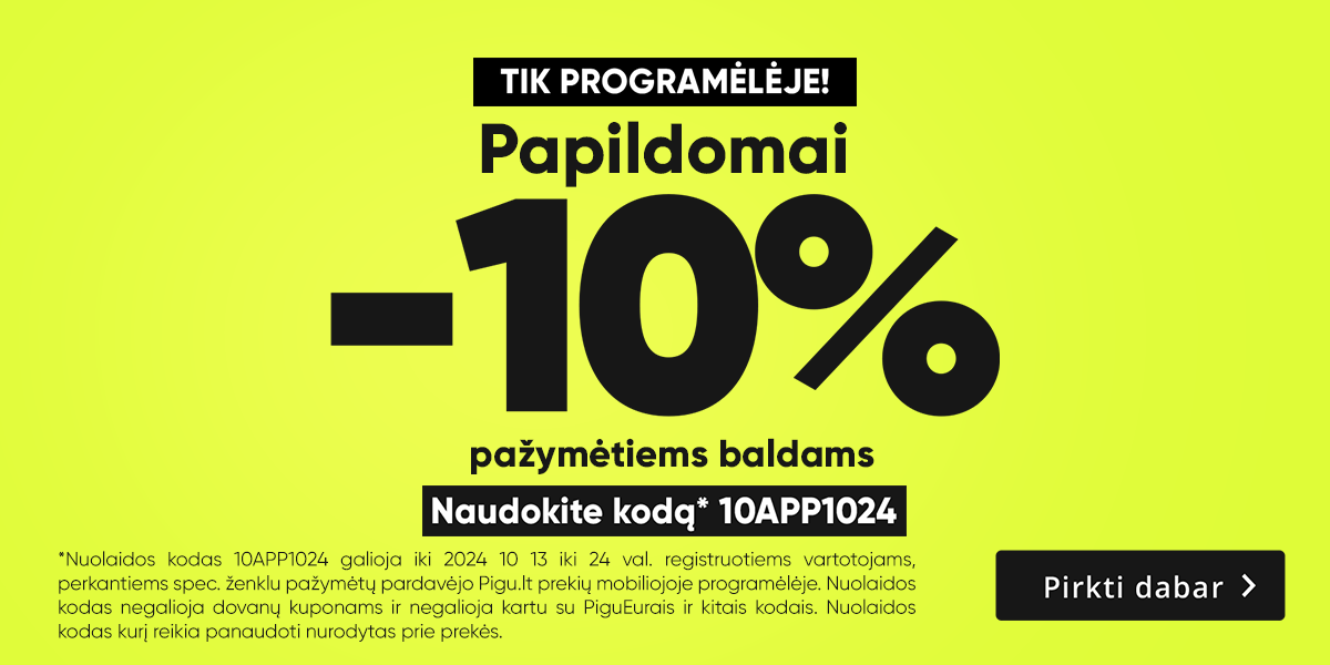 Papildomai -10%