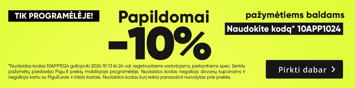 Papildomai -10%