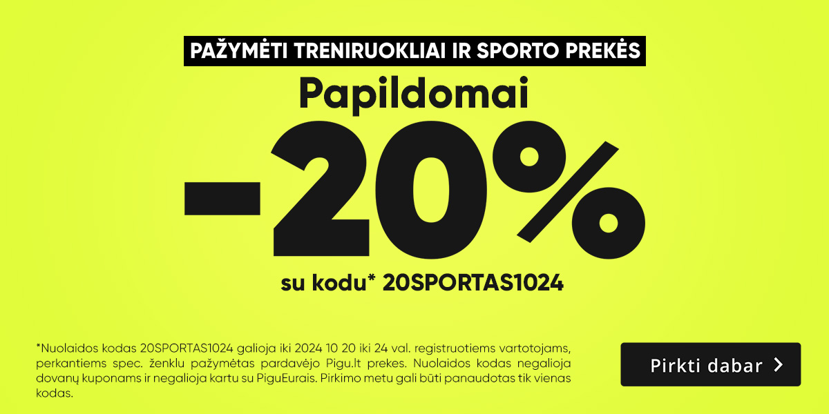 Papildomai -20%