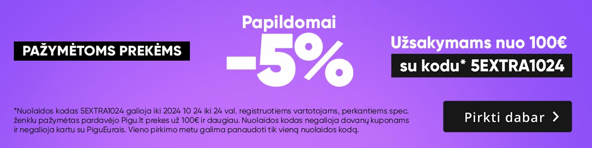 Papildomai -5%