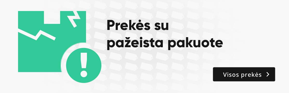 Prekės su pažeista pakuote