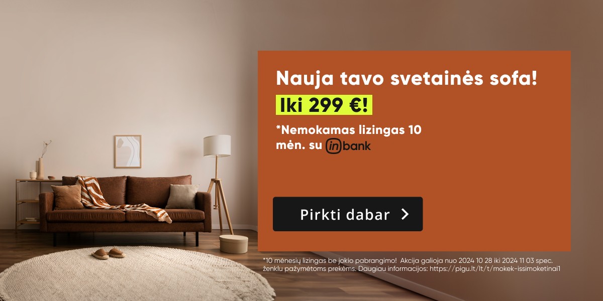 Nauja tavo svetainės sofa