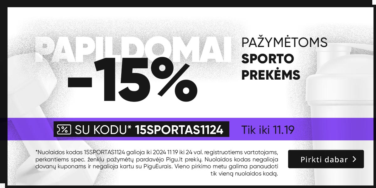 Papildomai -15%