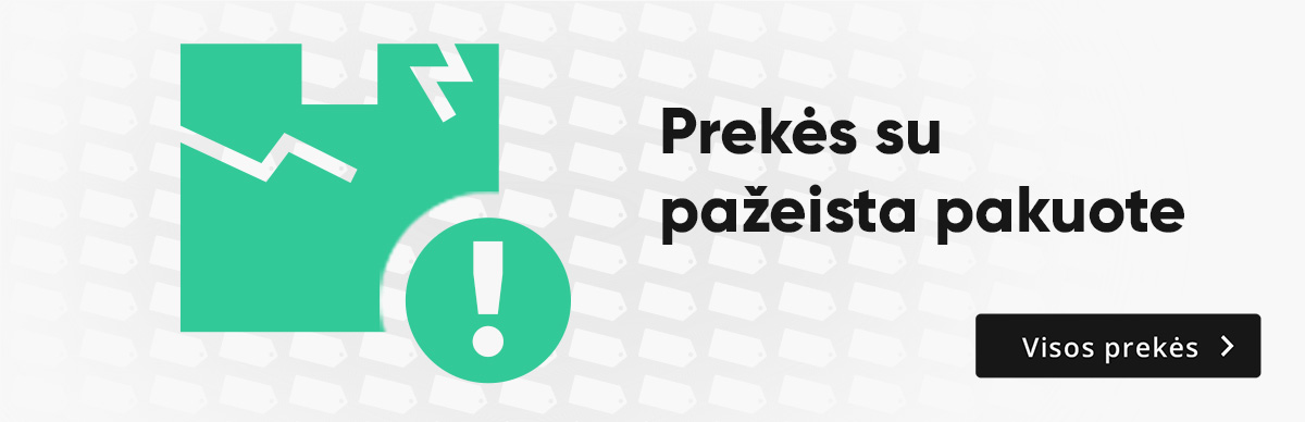 Prekės su pažeista pakuote