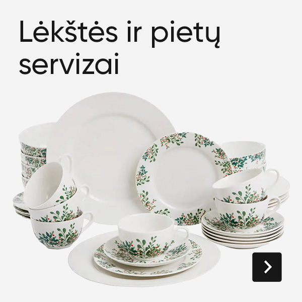 Lėkštės ir pietų servizai