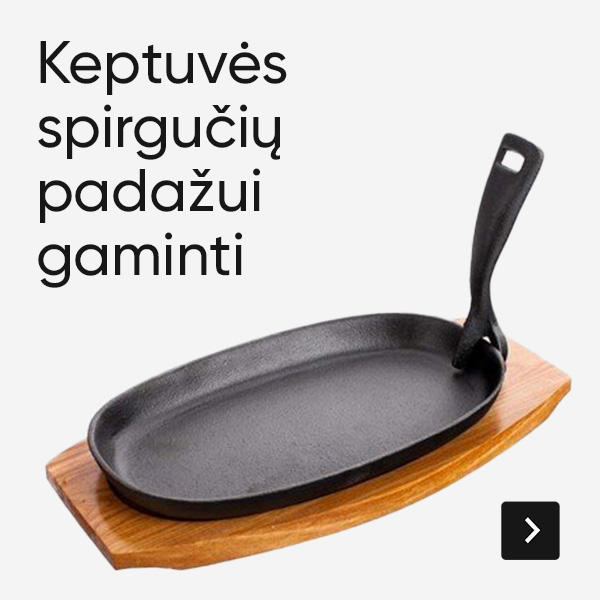 Keptuvės spirgučių padažui gaminti