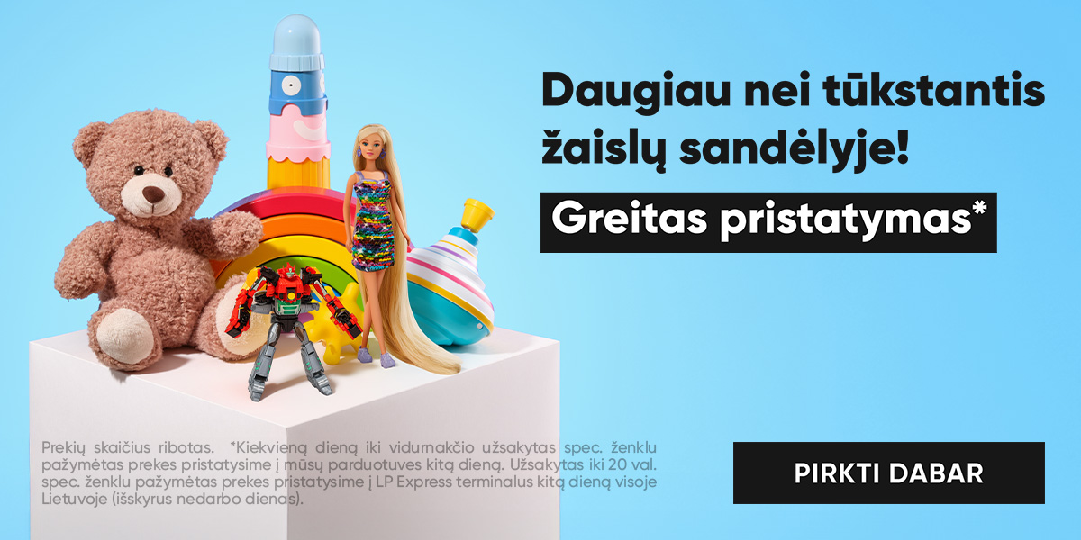 1,000+ žaislų sandėlyje