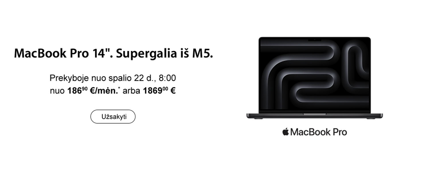 MacBook Pro 14". Supergalia iš M5.