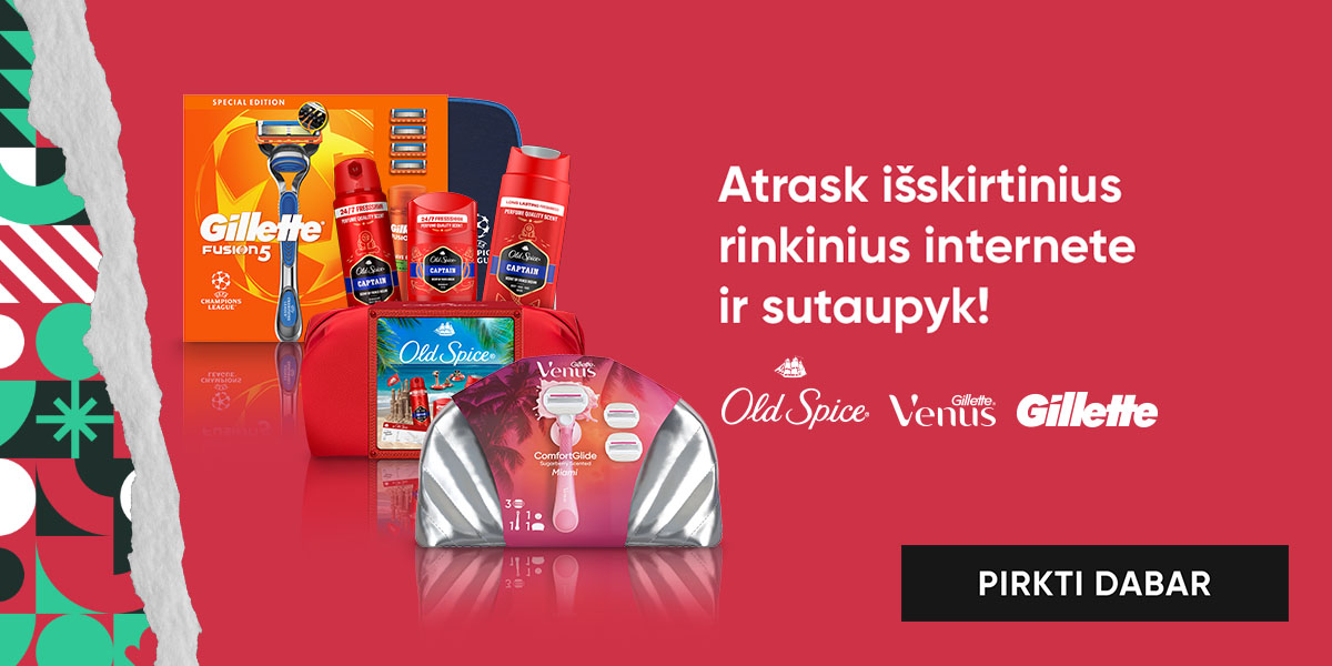 Old Spice and Gillette rinkiniai