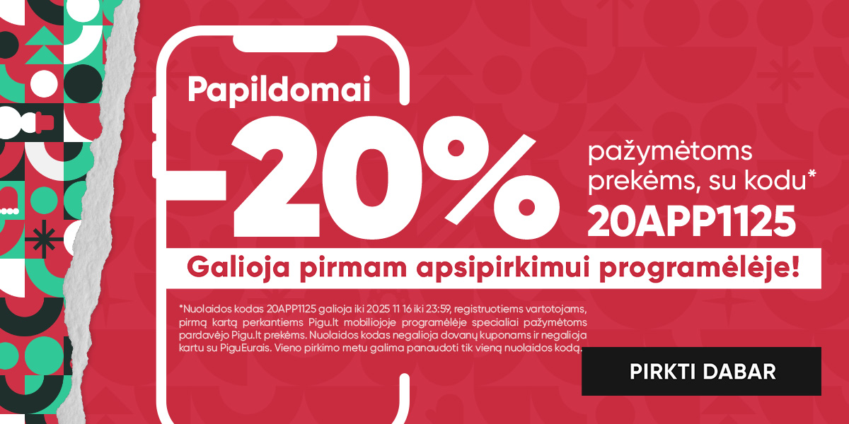 Gauk -20% nuolaidą pažymėtoms prekėms