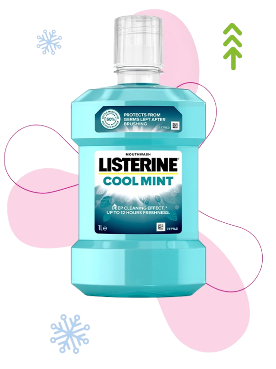 Listerine Coolmint ústní voda 1000 ml | Pilulka.cz