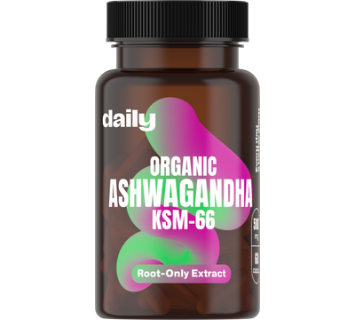 DAILY Organic Ashwagandha KSM‑66 60 kapslí