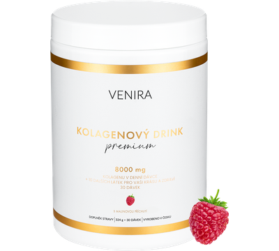 VENIRA premium kolagenový drink malina 30 dávek 324 g