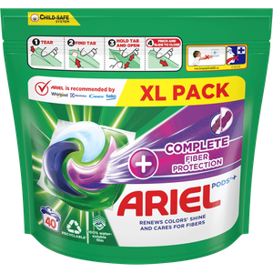 ARIEL All‑In‑1 Pods+ Fiber protection kapsle na prání 40 ks