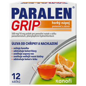 PARALEN Grip Horký nápoj pomeranč a zázvor 12 sáčků