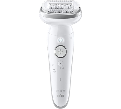 BRAUN Silk·épil 9, Epilátor 9‑041, Bílý/Stříbrný