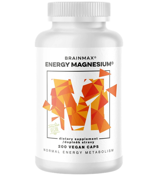 BRAINMAX Energy Magnesium® 1000 mg Hořčík Malát 200 mg 200 kapslí