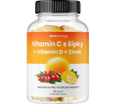 MOVIT ENERGY Vitamin C + Vitamin D + Zinek 90 tablet