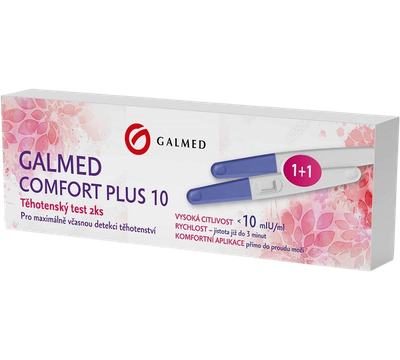 GALMED Těhotenský test tyčinka Comfort Plus 10, 2 ks