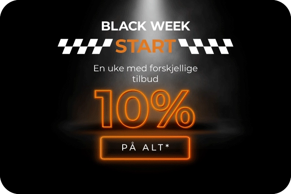 Black week start - 10% på alt*