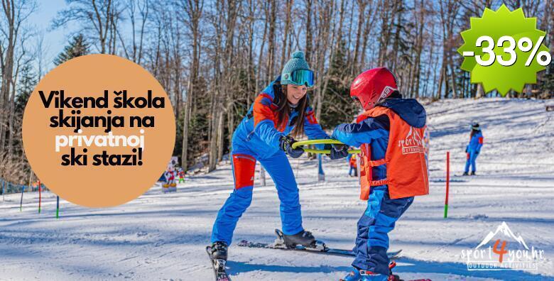 EKSKLUZIVNO! Vikend škola skijanja na PRIVATNOJ skijaškoj stazi na Sljemenu - 2 dana nezaboravnog iskustva za djecu od 7god nadalje i odrasle by Sport4you.hr