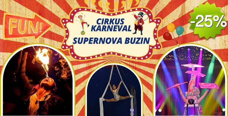 CIRKUS SHOW KARNEVAL - 90 minuta nevjerojatne zabave za cijelu obitelj pružajući vrhunski doživljaj modernog cirkusa kod Supernove u Buzinu