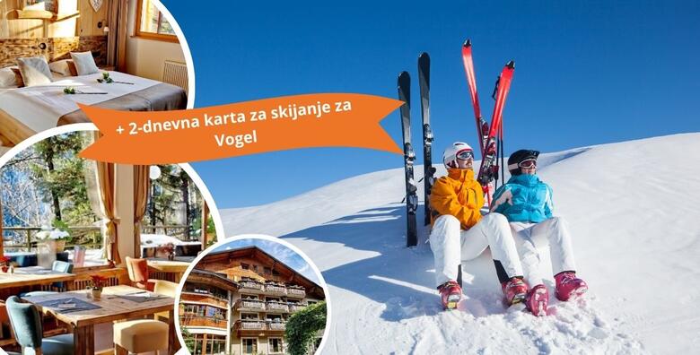 SKI PAKET VOGEL - skijanje na prirodnom snijegu iznad veličanstvenog Bohinjskog jezera uz 3 noćenja s polupansionom za 2 osobe u Hotelu Ribno Alpine 4* + dvodnevna karta!