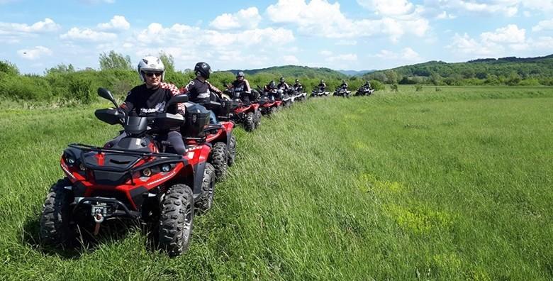 Najbolja zabava za 2 osobe uz QUAD SAFARI adrenalinsku vožnju do Bedekovčanskih jezera s uključenim ručkom i gađanjem mete zračnom puškom