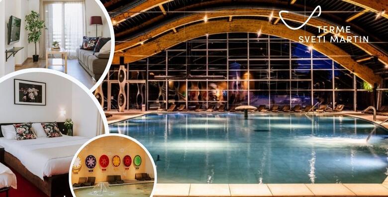 Apartmani Terme Sveti Martin - obiteljska uživancija uz 2 noći s polupansionom za 2 odraslih i do 2 djece uz termalni bazenski kompleks u prvom Healthness resortu u Europi