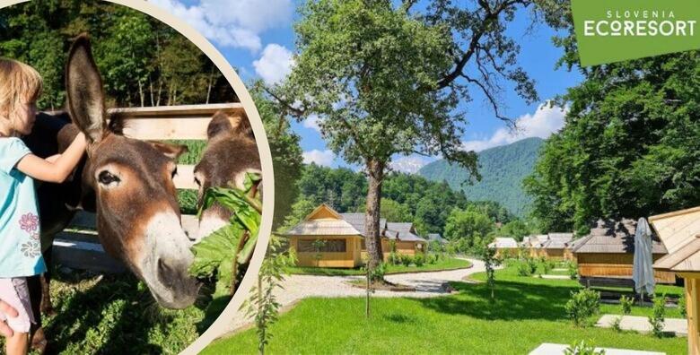 Slovenia Eco Resort - 1 noćenje u glamping kućici za 2 osobe + GRATIS za 1 dijete do 6,99 godina s korištenjem saune i druženjem sa životinjama