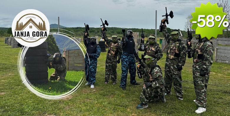 Paintball avantura u Lici! Okupite društvo i osvježite svoje timske vještine uz Janja Gora Experience i 3h na poligonu s uključenom opremom za 8 osoba