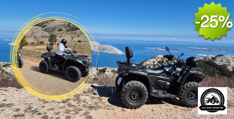 QUAD avantura! Adrenalinska vožnja za 4 osobe kroz Sjeverni Velebit uz pogled na Kvarnerski zaljev i otoke te Senjsko priobalje uz pauze za slikanje