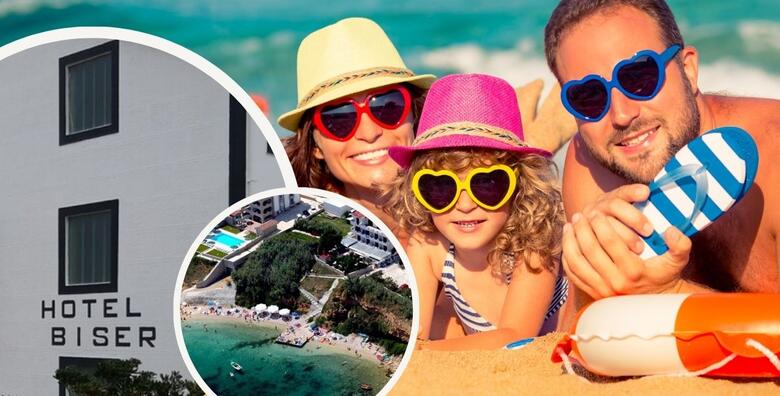 ŠPICA SEZONE NA PAGU uz 5 ili 7 noćenja s polupansionom za dvije osobe + GRATIS paket za 1 dijete do 2,99 godina u Hotelu Biser 3* uz pjeskovitu plažu