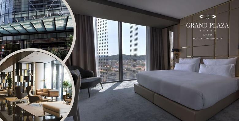 ODMOR U CENTRU LJUBLJANE - 1 ili više noćenja s doručkom za 2 osobe uz pjenušac sa zlatnim listićima u sobi i korištenje fitnessa u Grand Plaza Hotelu & Congress Centru 5*