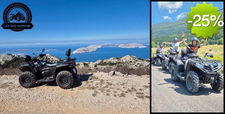 QUAD AVANTURA! Adrenalinska vožnja za 4 osobe kroz Sjeverni Velebit uz pogled na Kvarnerski zaljev i otoke te Senjsko priobalje uz pauze za slikanje
