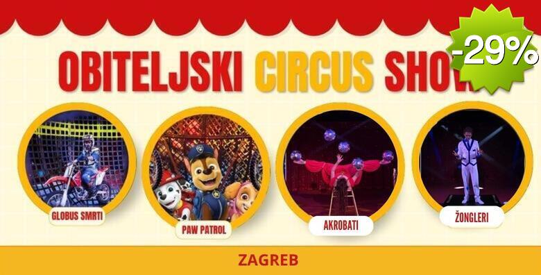 CIRKUS SHOW U ZAGREBU! Obiteljska predstava s akrobatima, žonglerima, klaunovima, globusom smrti s motorima, maskotama Paw Patrol i transformersa te još mnogo toga!