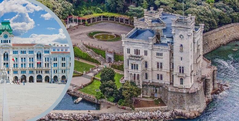 Posjetite dvorac Miramare i uživajte u njegovim prirodnim ljepotama i bogatoj povijesnoj ostavštini a potom istražite grad Trst uz osiguran prijevoz