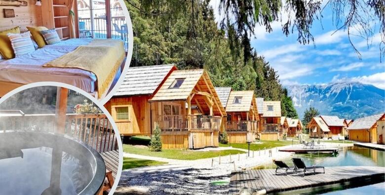 RIBNO LUXURY GLAMPING - 2 noćenja s doručkom i 1x večerom za 2 odraslih + GRATIS paket za 2 djece do 11,99 godina u luksuznoj kućici sa saunom i drvenom kadom