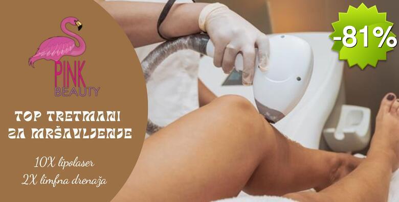 Smanjite masne naslage uz 10 tretmana lipolasera i 2 tretmana limfne drenaže u Pink Beauty centru
